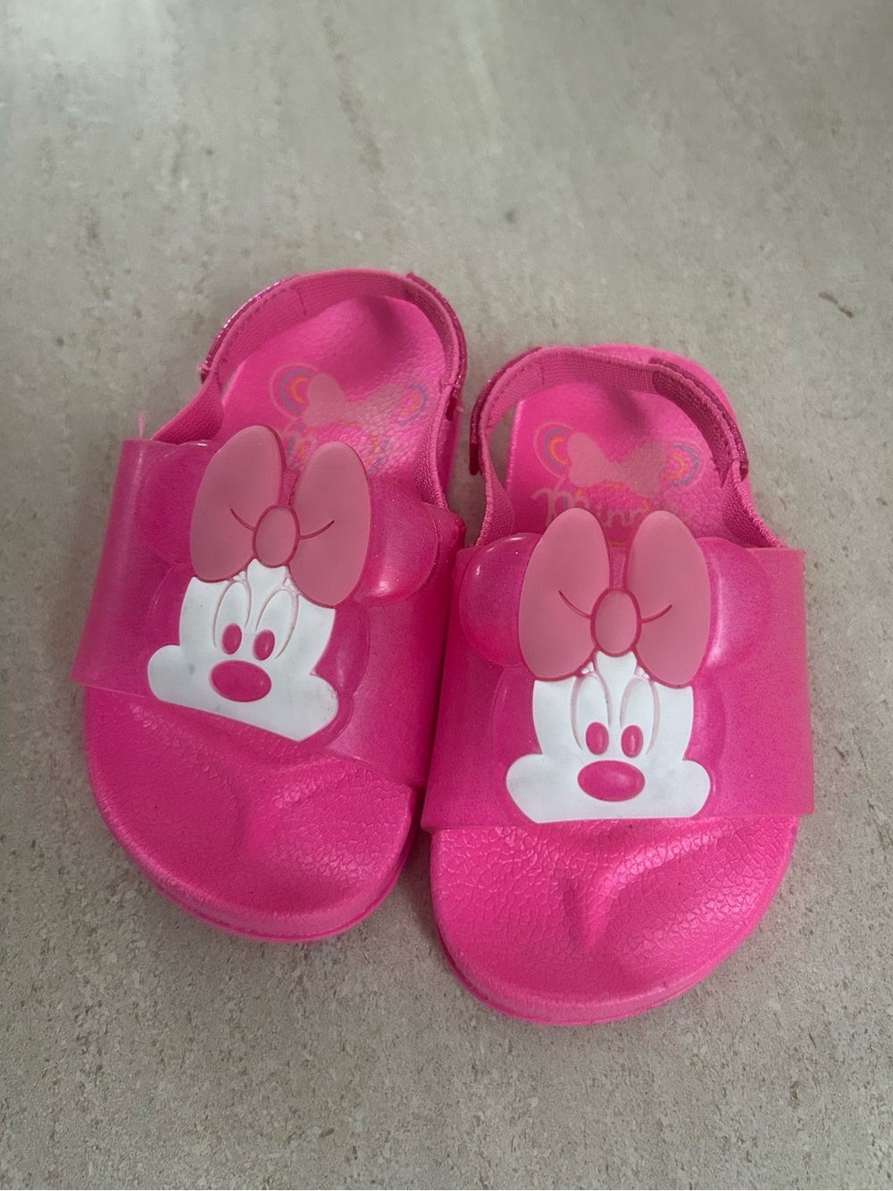 Disney Pink Minnie Mouse Slide Sandals for Kids